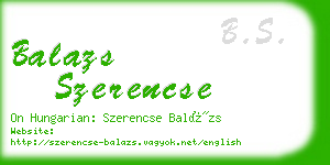 balazs szerencse business card